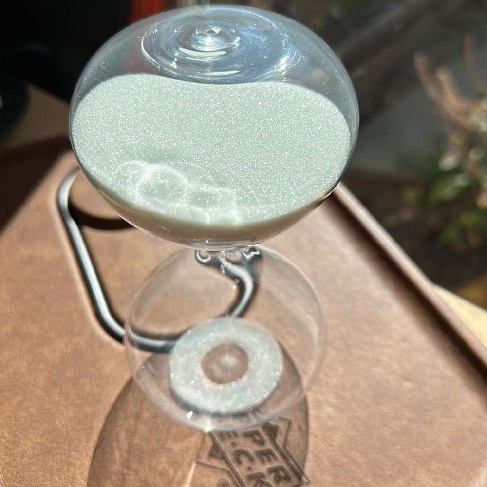 Nice glass 30min hourglass timer white - Picture 2 of 5